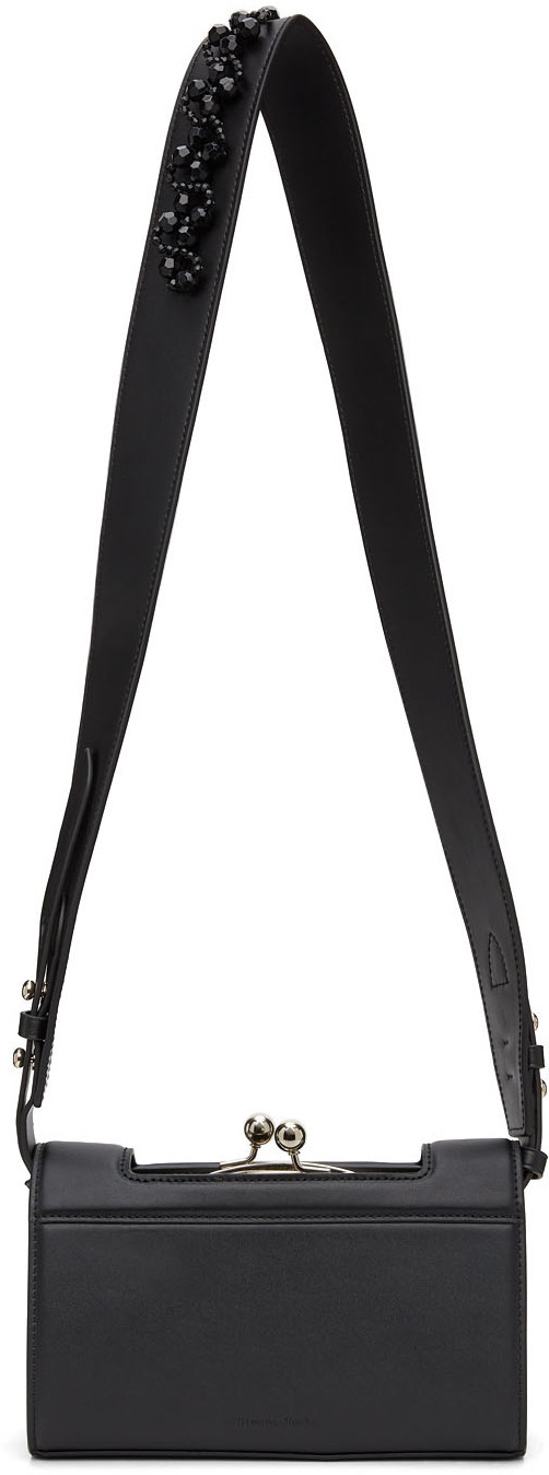 Simone Rocha Black Leather Snap Wallet Bag Simone Rocha
