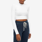Twenty Women's Long Sleeve Mackay Cropped T-Shirt in White