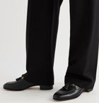 Gucci - Paride Webbing-Trimmed Tasselled Leather Loafers - Black