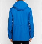 The Workers Club - Rubberised-Shell Hooded Jacket - Blue