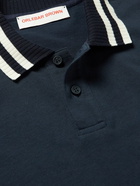 Orlebar Brown - Striped Cotton-Jersey Polo Shirt - Blue