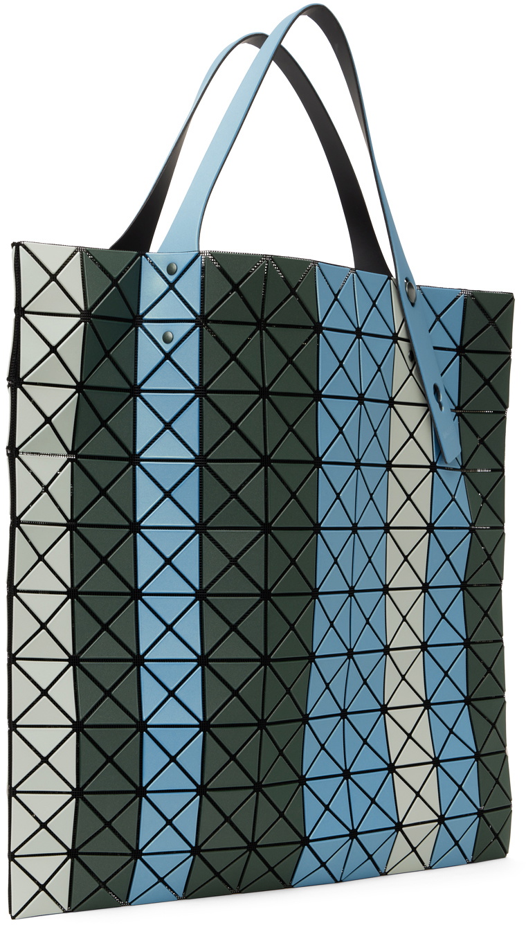 Bao Bao Issey Miyake Green & Blue Large Prism Stripe Tote Bao Bao