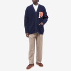 Beams Plus Men's Lettered 3G Cardigan in Navy