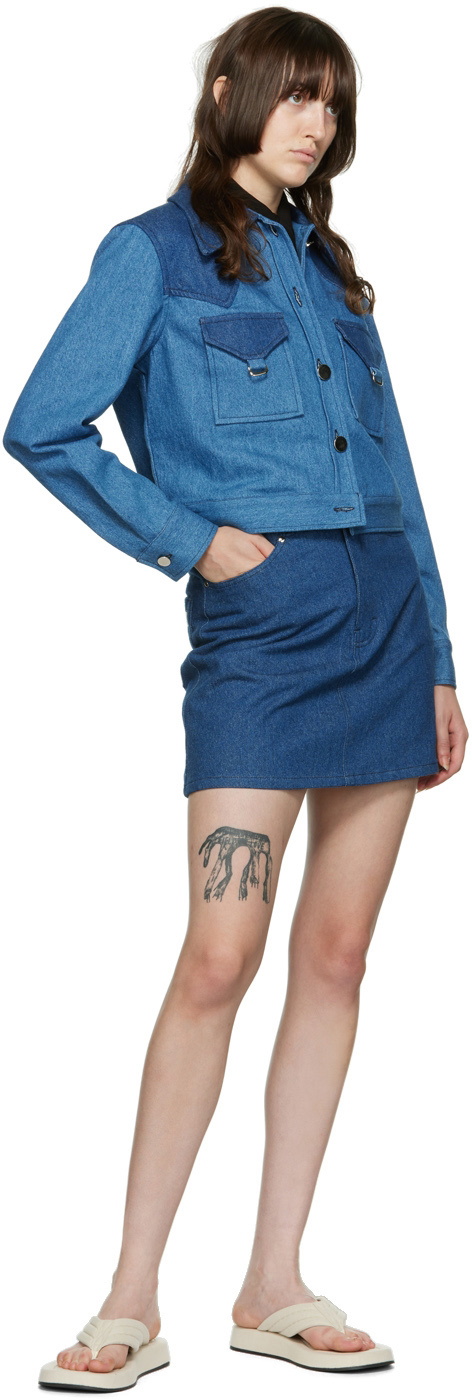 Maiden Name SSENSE Exclusive Indigo Lindsey Miniskirt