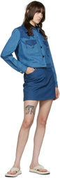 Maiden Name SSENSE Exclusive Indigo Lindsey Miniskirt
