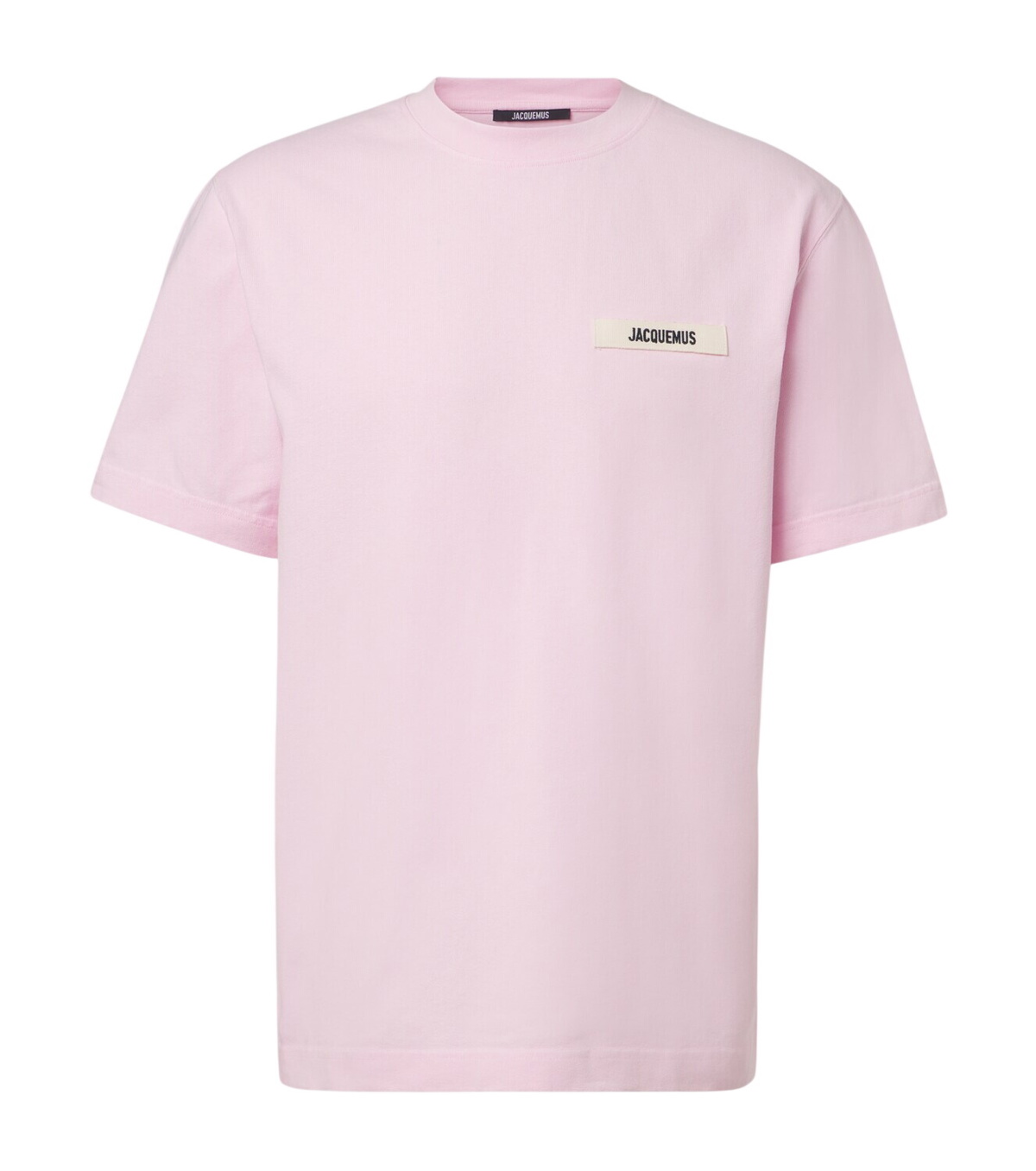 Jacquemus Men's Gros Grain Logo T-Shirt in Beige Jacquemus