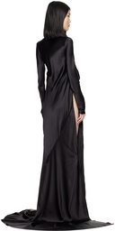 Ann Demeulemeester Black Demy X-Long Maxi Dress