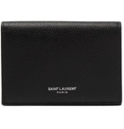 SAINT LAURENT - Pebble-Grain Leather Billfold Wallet - Black