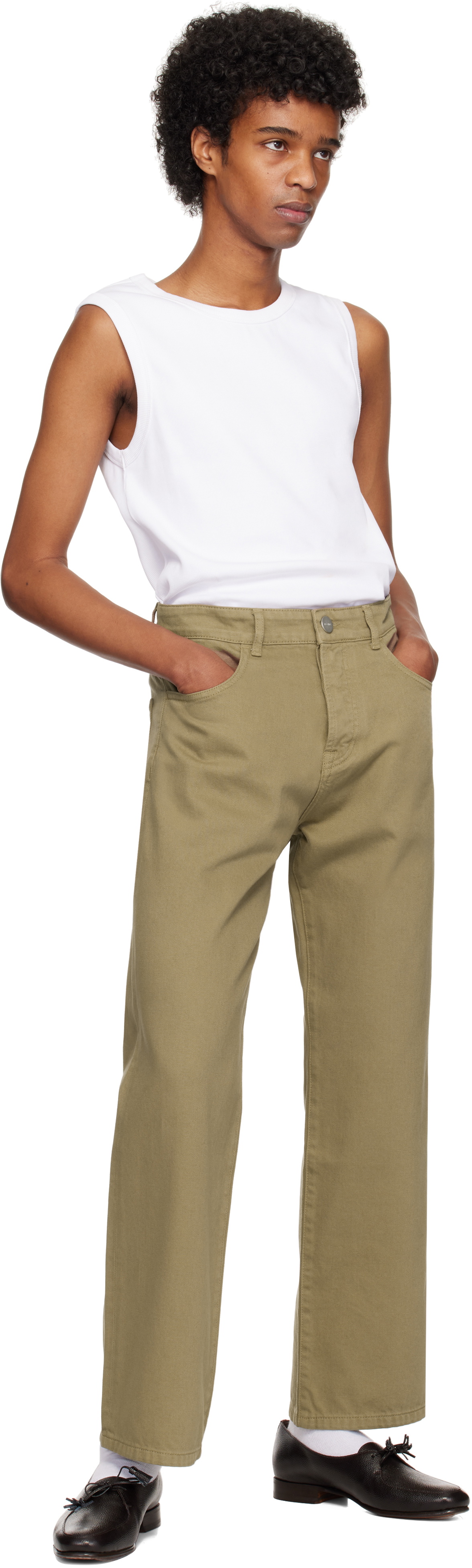 Róhe Taupe Relaxed Leg Jeans