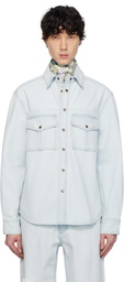 AFTER PRAY Blue Safari Pocket Denim Jacket