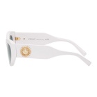 Versace White V-Medusa Cat-Eye Sunglasses