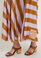 Zimmermann Indra Striped Silk Maxi Dress Lilac