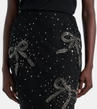 Carolina Herrera Embellished sheer midi skirt