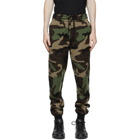 Moschino Green Wool Camo Lounge Pants