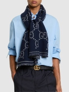 GUCCI Gg Wool Jacquard Scarf