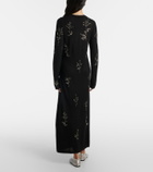 Altuzarra Beaded wool and silk maxi dress