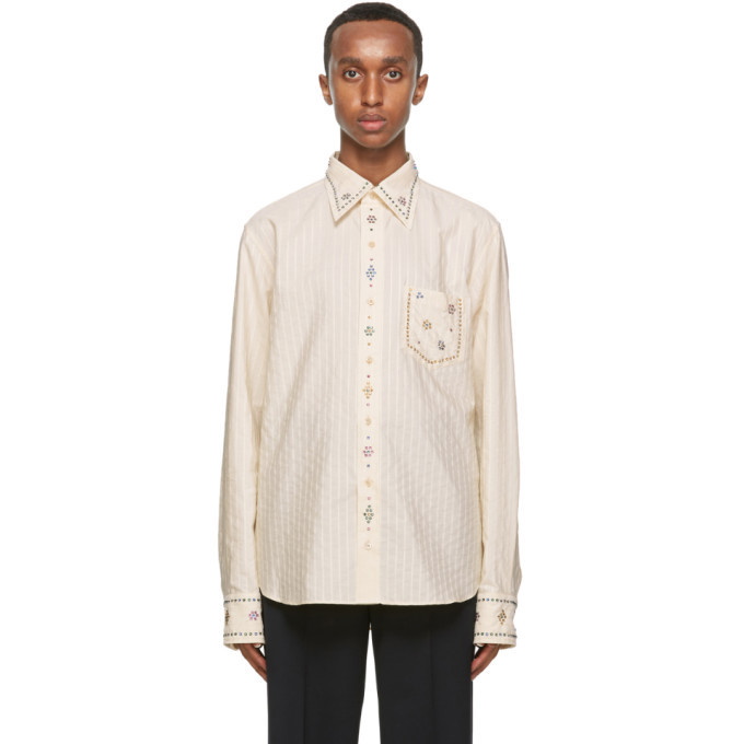 Photo: Gucci Off-White Pinstripe Boxy Shirt