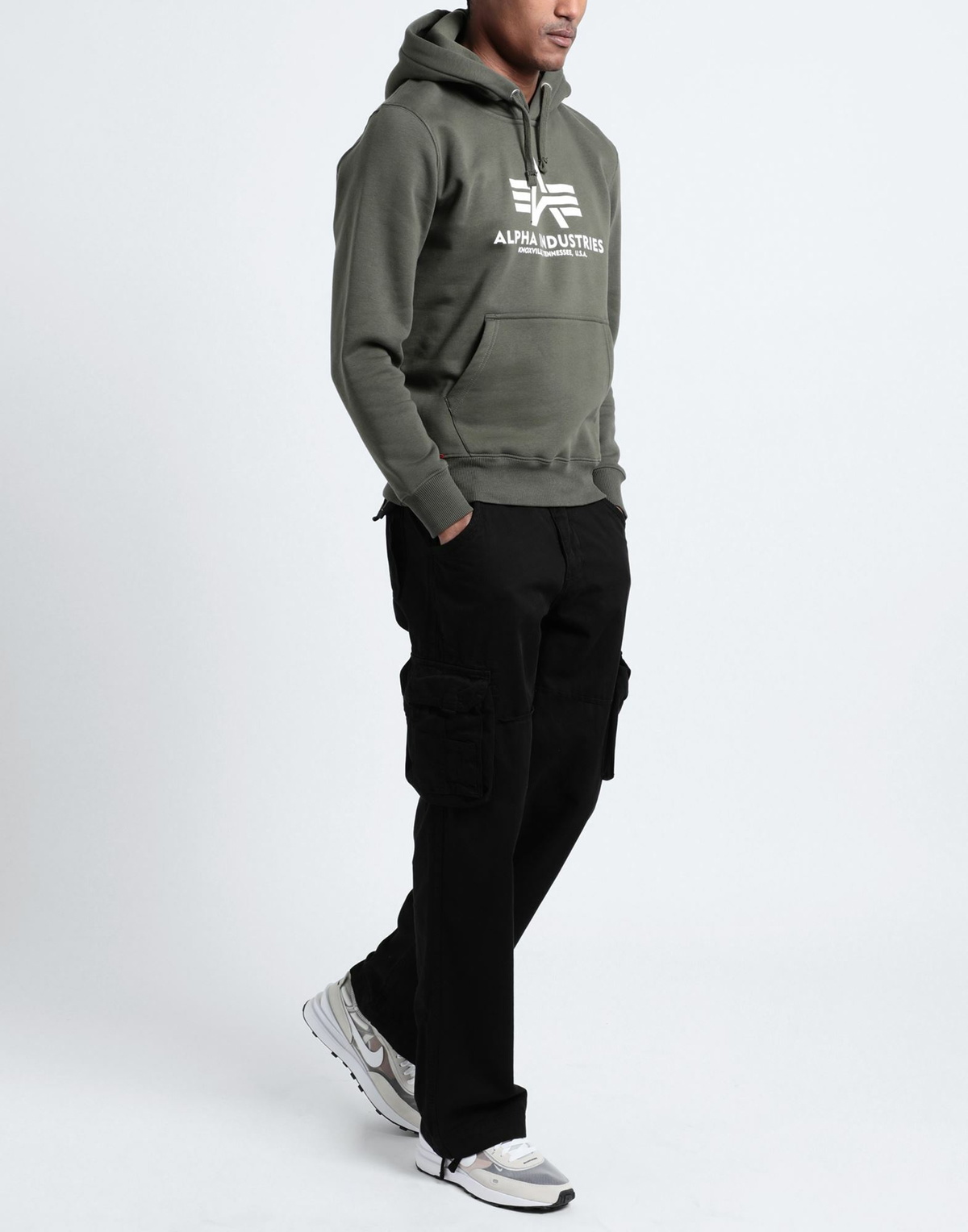 Alpha Industries Mens Sweatshirt Military in Green
