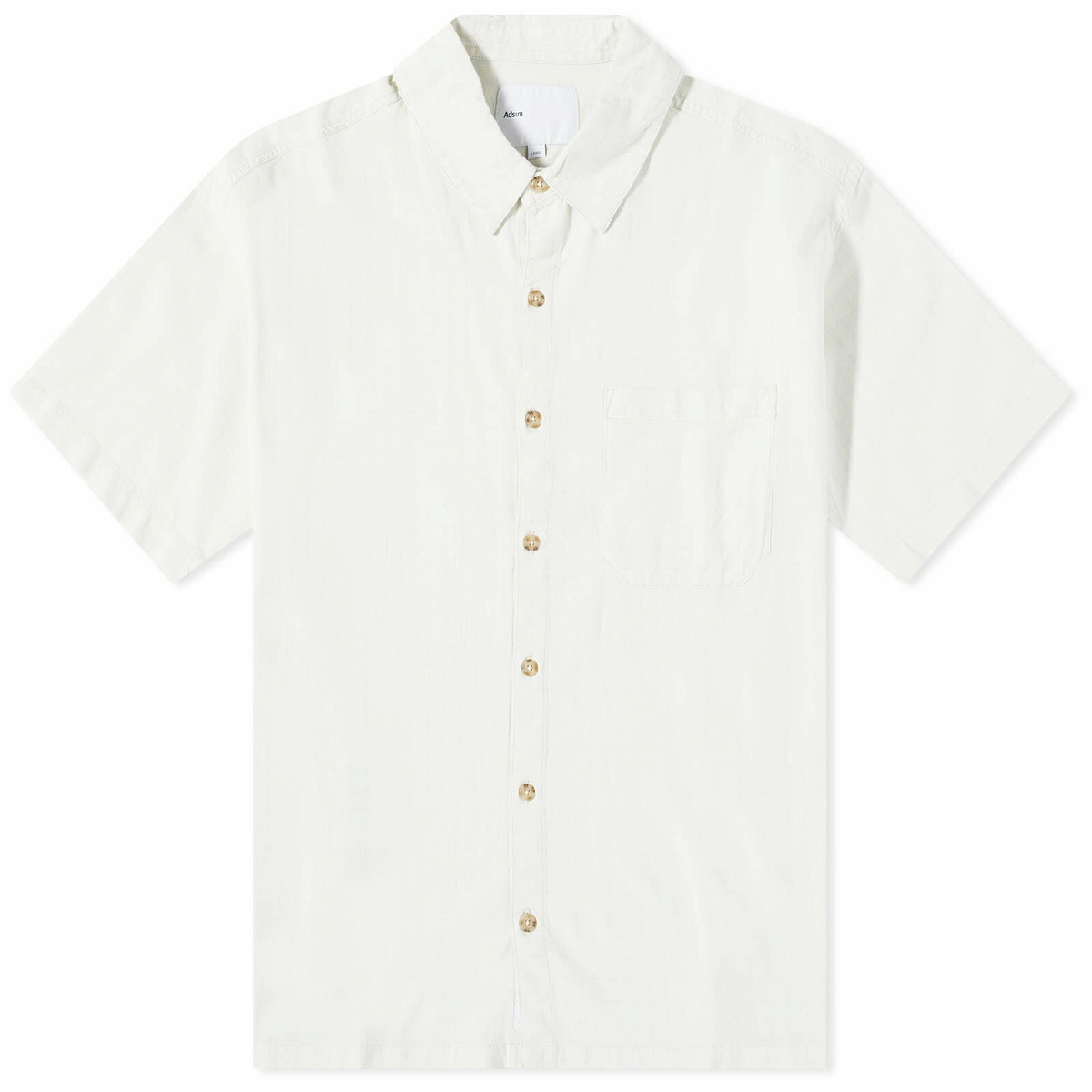 Adsum Men's Short Sleeve Breezer Shirt in Soft Blue Check Adsum