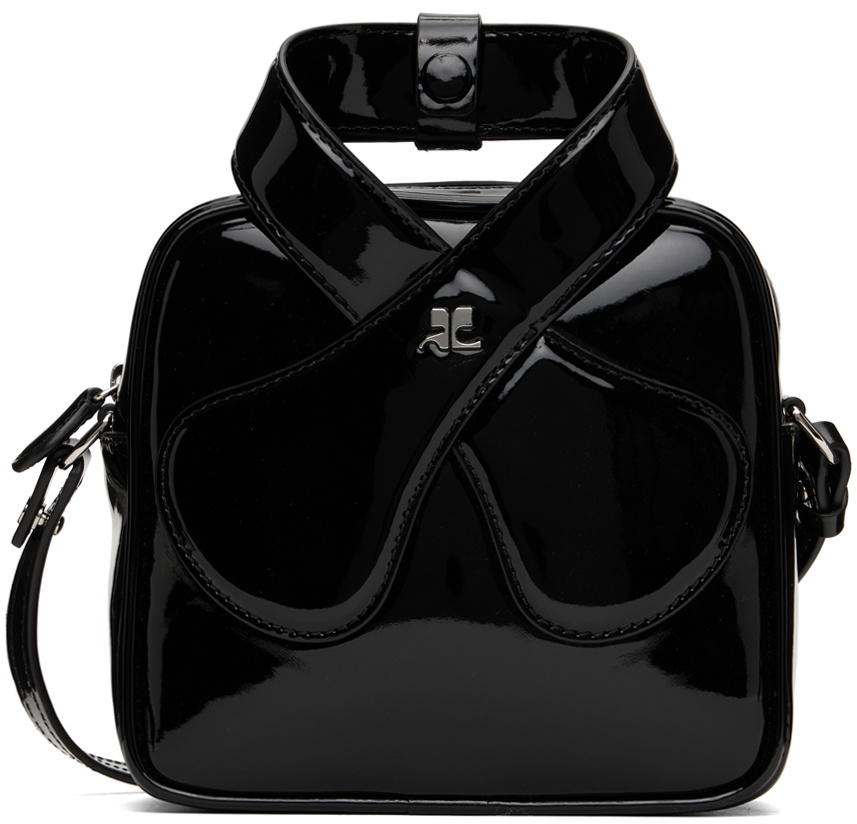 Courreges Loop Crossbody Bag in Black