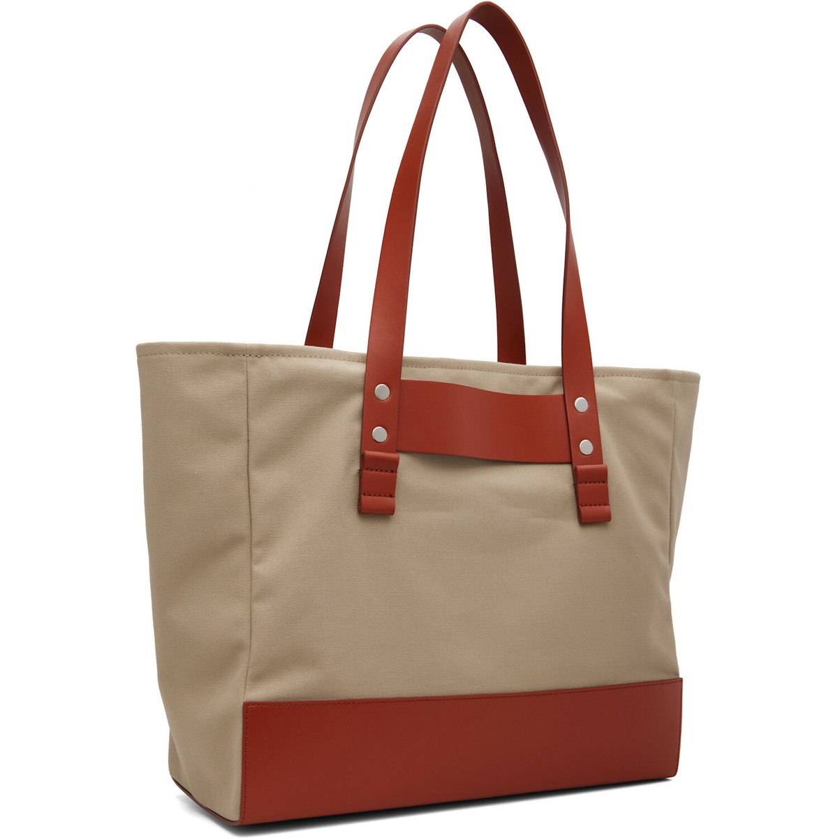 Marni Beige & Orange Canvas Tote