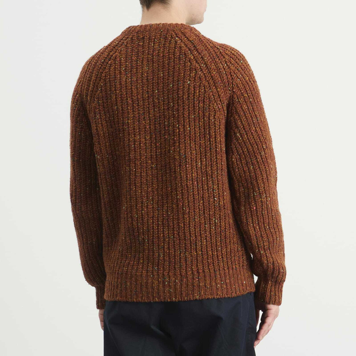 Howlin by Morrison Men's Howlin' Taste Of The Future Rib Crew Neck Jumper in Mars