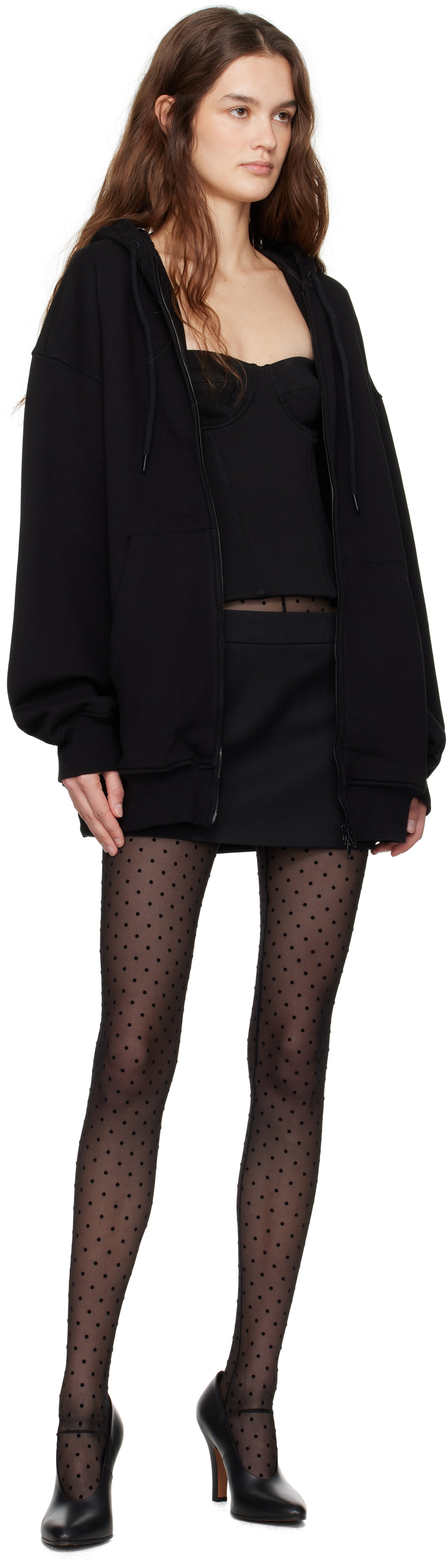 WARDROBE.NYC Black Oversize Zip Hoodie