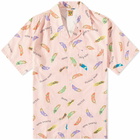 Human Made Men's Feather Aloha Vacation Shirt in Pink