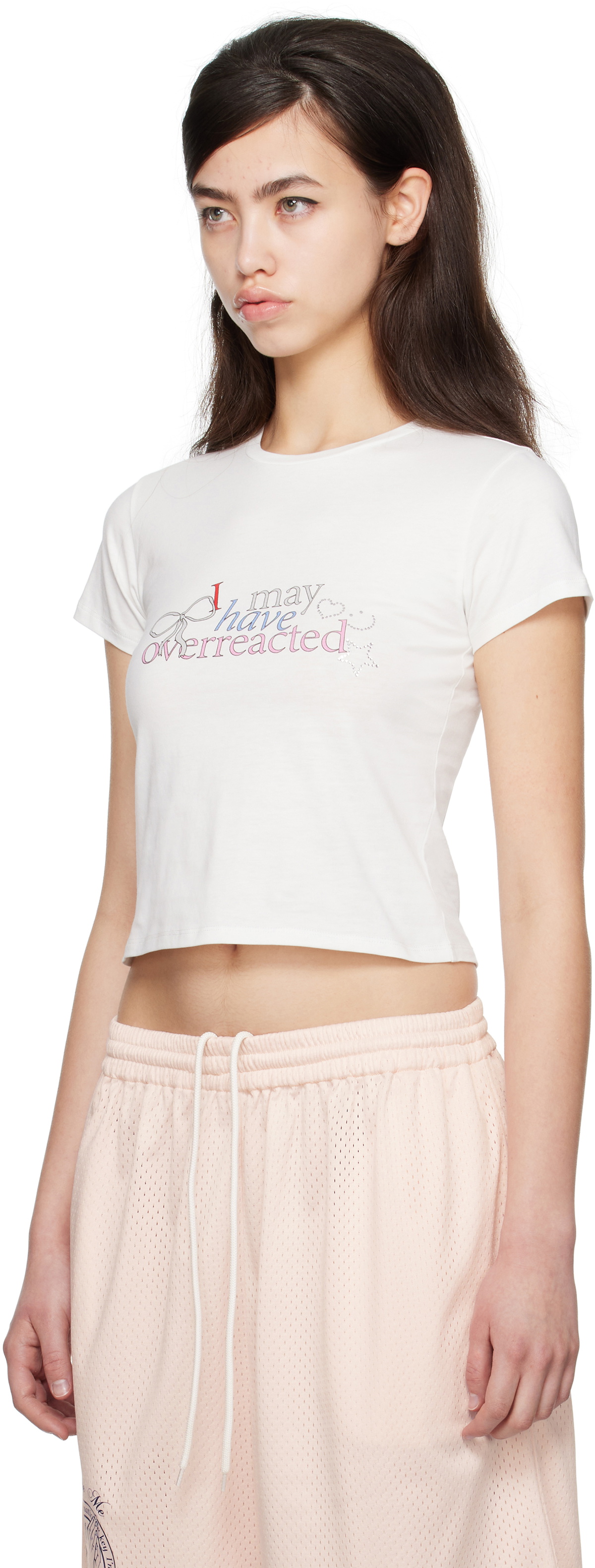 I'm Sorry by Petra Collins SSENSE Exclusive White JennyFax Edition 'I May Have Overreacted' T-shirt