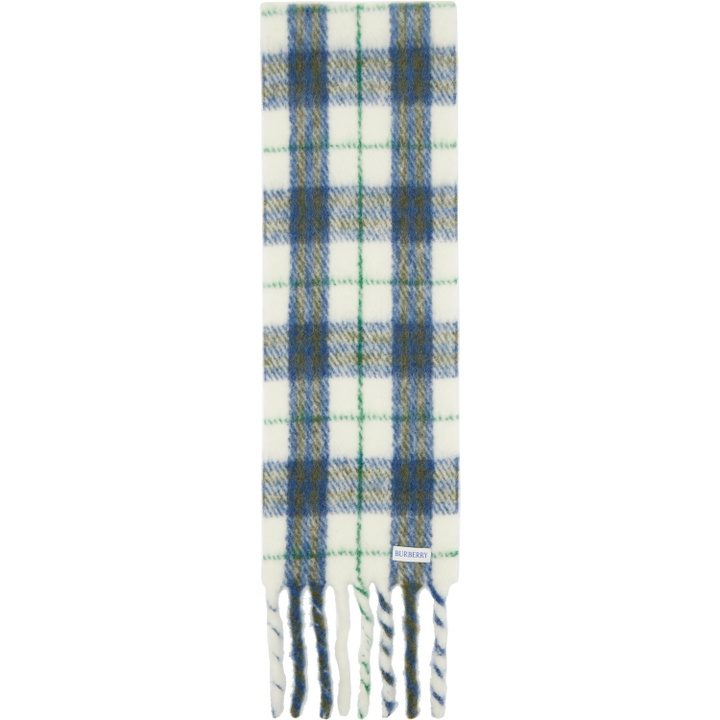 Photo: Burberry Navy & White Small Check Scarf