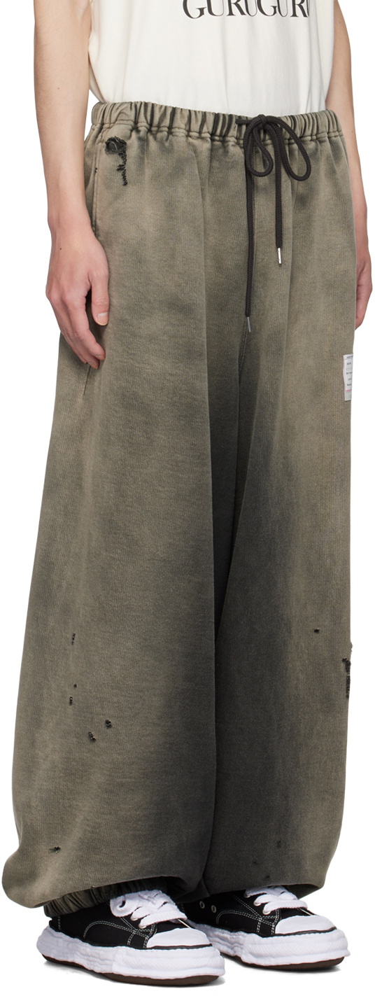 Maison MIHARA YASUHIRO Black Sun Faded Sweatpants Maison MIHARA