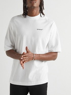 Off-White - Printed Cotton-Jersey T-Shirt - White