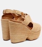 Clergerie Dolce raffia platform sandals