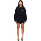 Off-White Black 'Off White' Star Polo Sweat Minidress