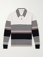Paul Smith - Striped Cashmere Polo Shirt - Neutrals
