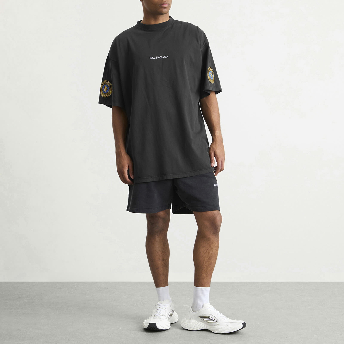 Balenciaga Men's Uniform Merch Dry Jersey Oversized T-Shirt