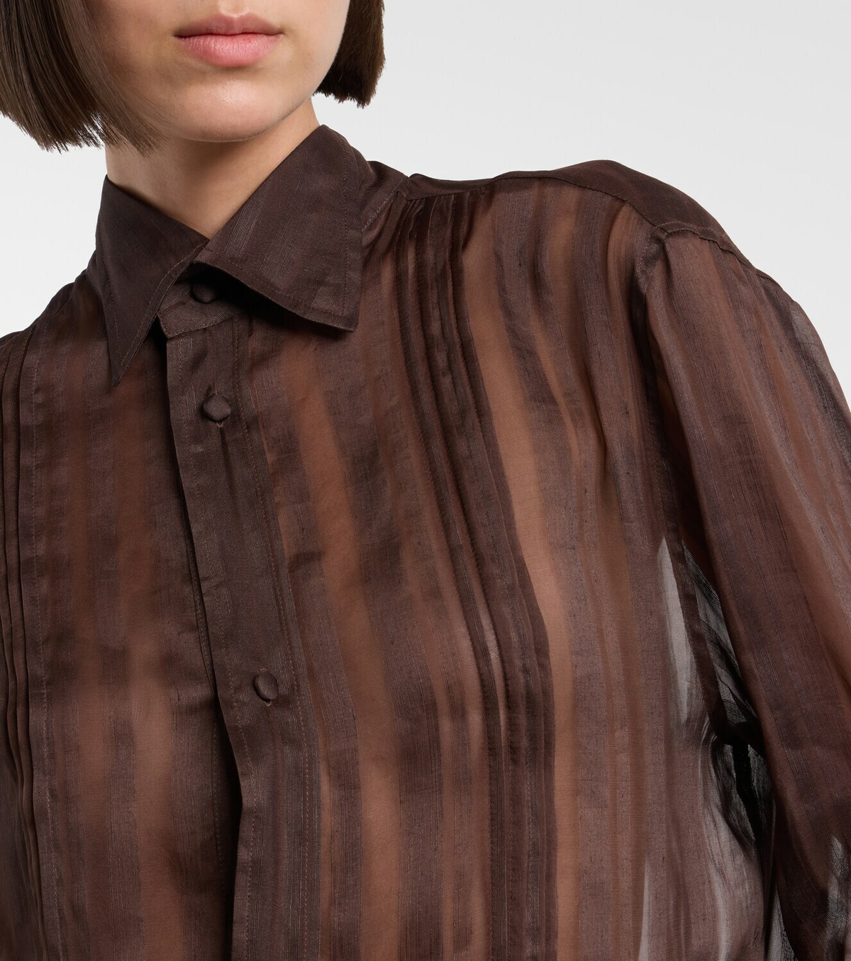 Xu Zhi Embroidered linen and silk shirt