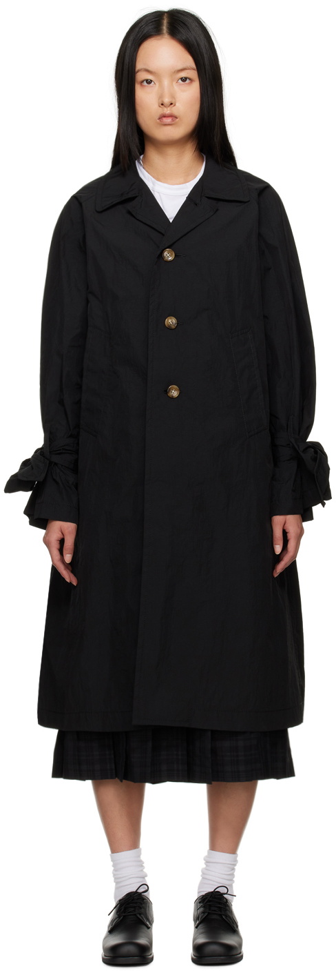 tao Black Bow Coat