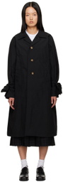 tao Black Bow Coat