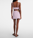 Pucci Marmo distressed denim miniskirt