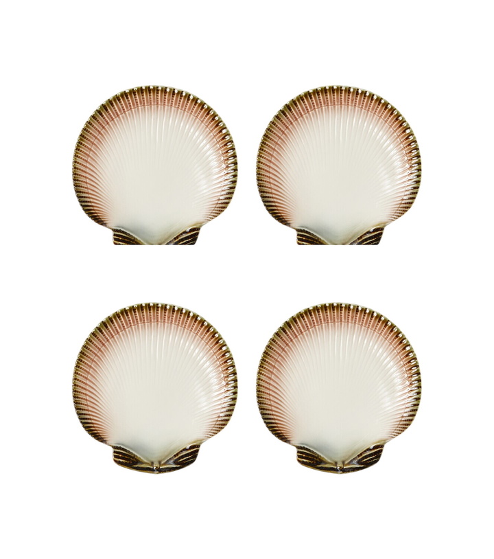 Photo: Bordallo Pinheiro Oyster & Scallops set of 4 ceramic dessert plates