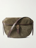 Bleu de Chauffe - Margot Leather-Trimmed Suede Messenger Bag