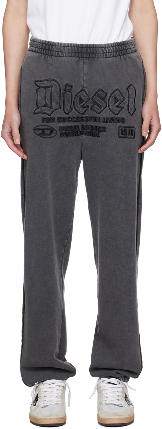 Diesel Black P-Marky-Raw Track Pants Diesel