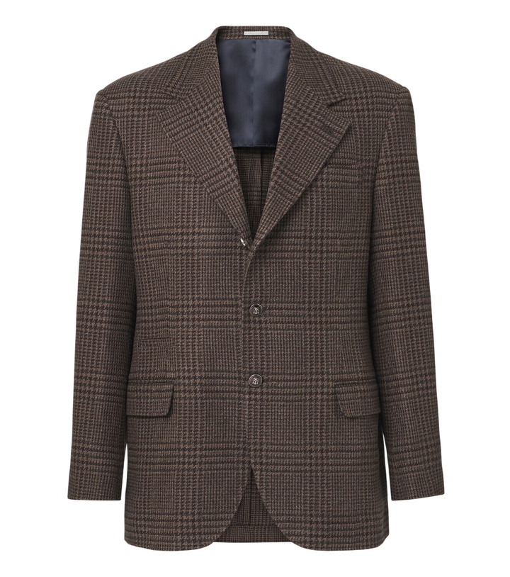 Photo: Brunello Cucinelli Checked cashmere blazer