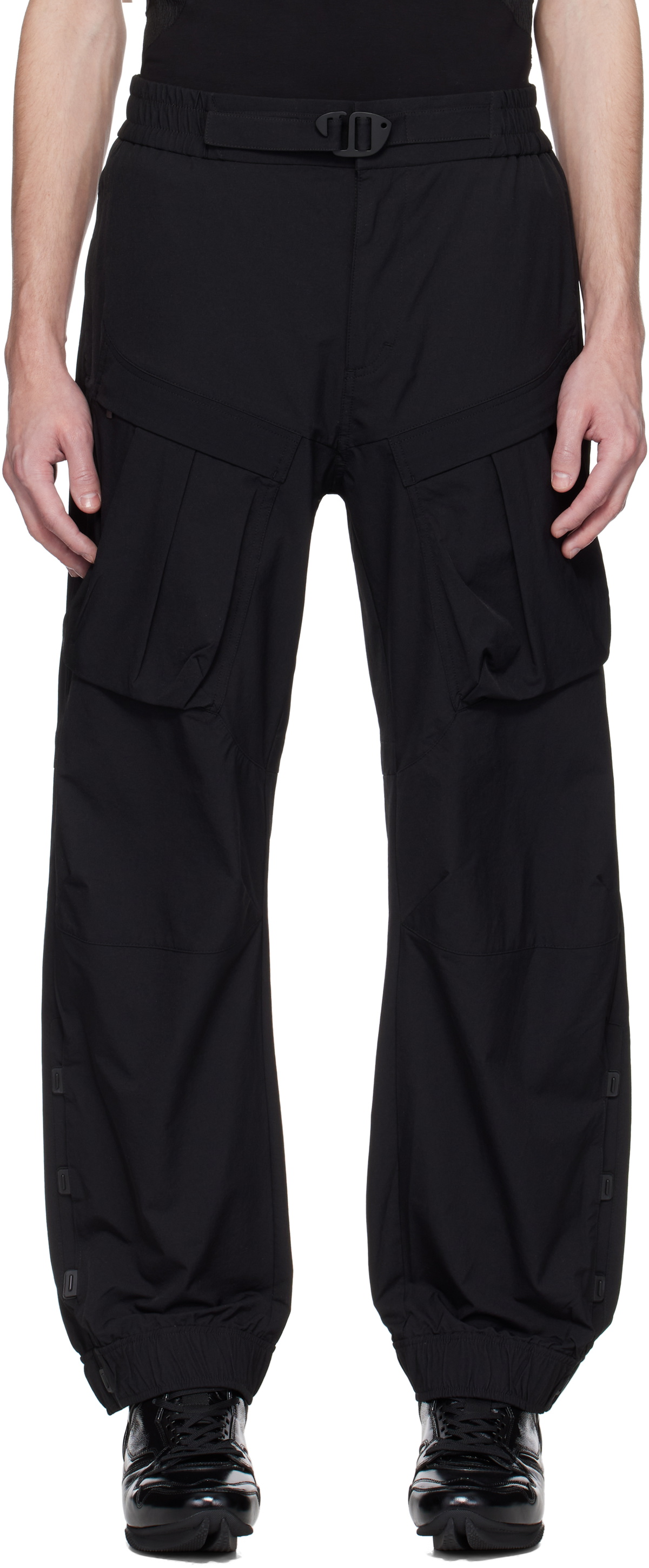 A. A. Spectrum Black Explotek Cargo Pants