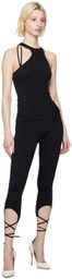ANDREĀDAMO Black Asymmetric Tank Top