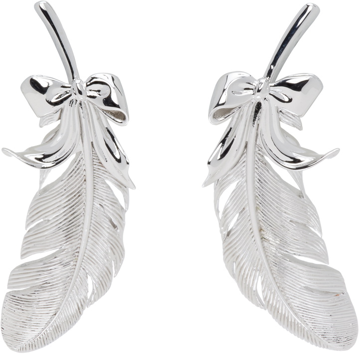 Photo: SHUSHU/TONG YVMIN Edition Bowknot Sharp Feather Earrings