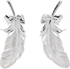 SHUSHU/TONG YVMIN Edition Bowknot Sharp Feather Earrings