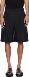 Solid Homme Black Expansion Panel Shorts