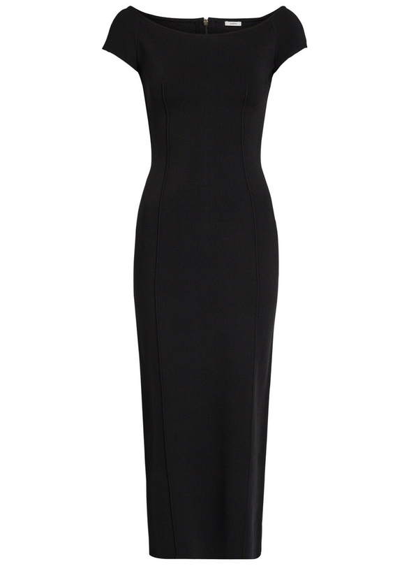 Photo: Joseph Foin Pintuck Stretch-knit Midi Dress Black